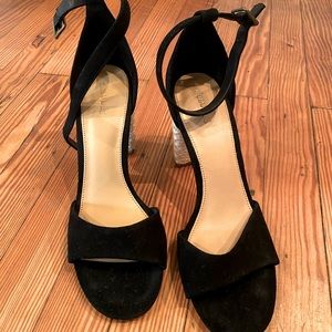 Soludos Black Suede Heels Size 10